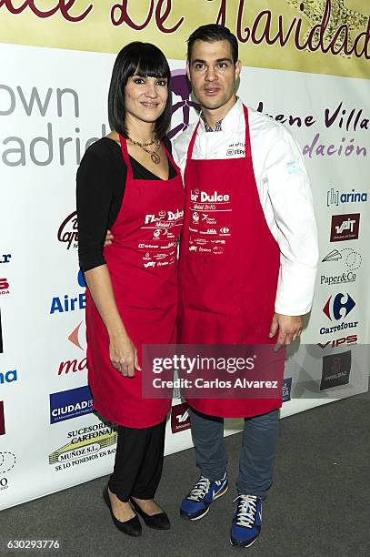 Irene Villa and husband Juan Pablo Lauro attend 'Flor Dulce de Navidad' charity breakfast at Ciudad de la Raqueta Sport Club on December 20, 2016 in...