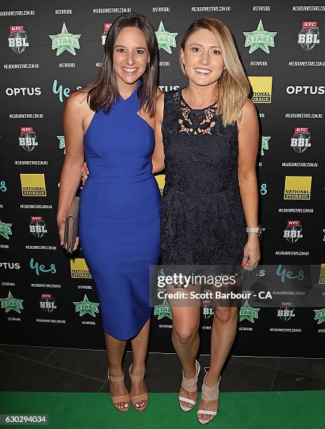 Neroli Meadows and Jacqui Reed attend the Melbourne Stars BBL Season Launch at The Emerson on December 20, 2016 in Melbourne, Australia.