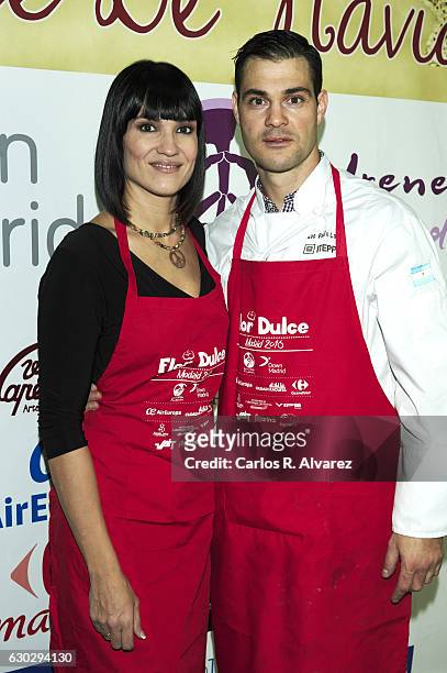 Irene Villa and husband Juan Pablo Lauro attend 'Flor Dulce de Navidad' charity breakfast at Ciudad de la Raqueta Sport Club on December 20, 2016 in...