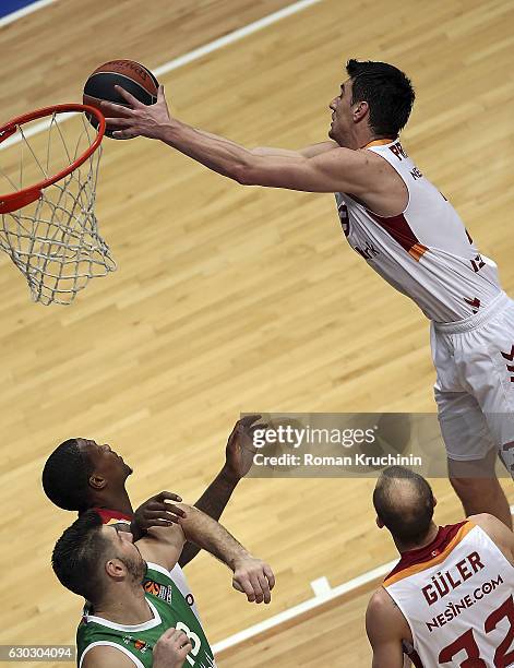 Emir Preldzic, #3 of Galatasaray Odeabank Istanbul in action during the 2016/2017 Turkish Airlines EuroLeague Regular Season Round 13 game between...