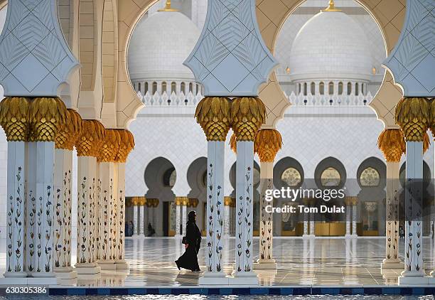 General view of Sheikh Zayed Grand Mosque on December 20, 2016 in Abu Dhabi, United Arab Emirates.