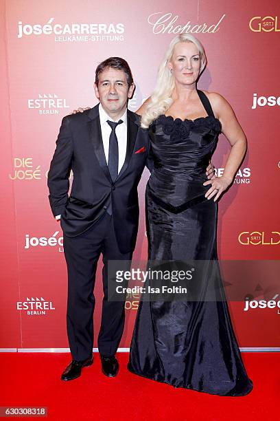 Singer-songwriter Placido Domingo Jr. And Friederike Krum attend the 22th Annual Jose Carreras Gala on December 14, 2016 in Berlin, Germany.