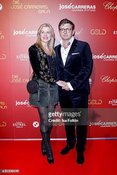 German actor Hans Sigl and his wife Susanne Sigl attend the 22th Annual Jose Carreras Gala on December 14, 2016 in Berlin, Germany.