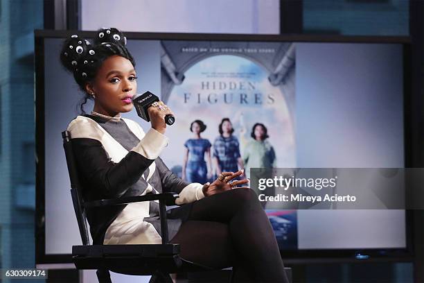 Actress/singer Janelle Monae visits Build Presents to discuss the film 'Hidden Figures' at AOL HQ on December 20, 2016 in New York City.