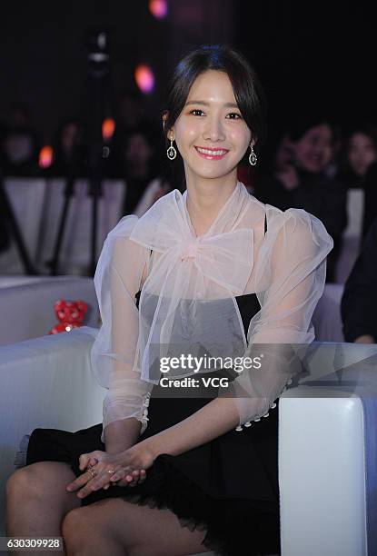 Im Yoona of South Korean girl group Girls' Generation attends CeCi Beauty Awards Ceremony on December 14, 2016 in Shanghai, China.