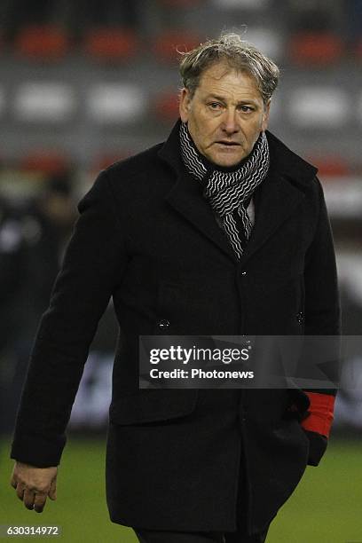 Jacky Mathijssen head coach of KVC Westerlo during the Jupiler Pro League match between Royal Excel Mouscron and KVC Westerlo at Le Cannonier stadium...