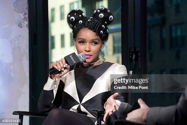 Janelle Monae attends Build Series to discuss the film 'Hidden Figures' at AOL HQ on December 20, 2016 in New York City.