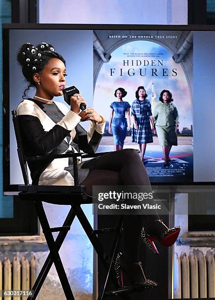 Singer/actress Janelle Monae visits AOL BUILD to discuss the film "Hidden Figures" at AOL HQ on December 20, 2016 in New York City.