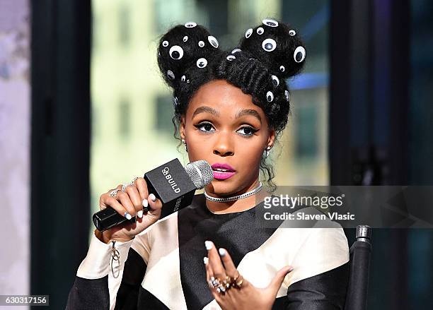 Singer/actress Janelle Monae visits AOL BUILD to discuss the film "Hidden Figures" at AOL HQ on December 20, 2016 in New York City.