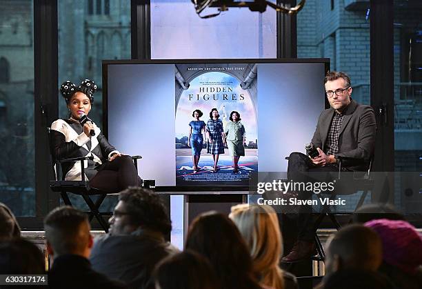 Singer/actress Janelle Monae visits AOL BUILD to discuss the film "Hidden Figures" at AOL HQ on December 20, 2016 in New York City.