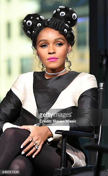 Singer/actress Janelle Monae visits AOL BUILD to discuss the film "Hidden Figures" at AOL HQ on December 20, 2016 in New York City.