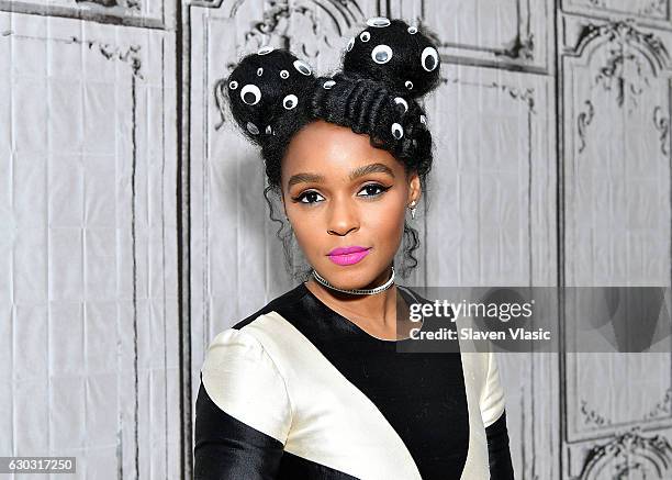 Singer/actress Janelle Monae visits AOL BUILD to discuss the film "Hidden Figures" at AOL HQ on December 20, 2016 in New York City.