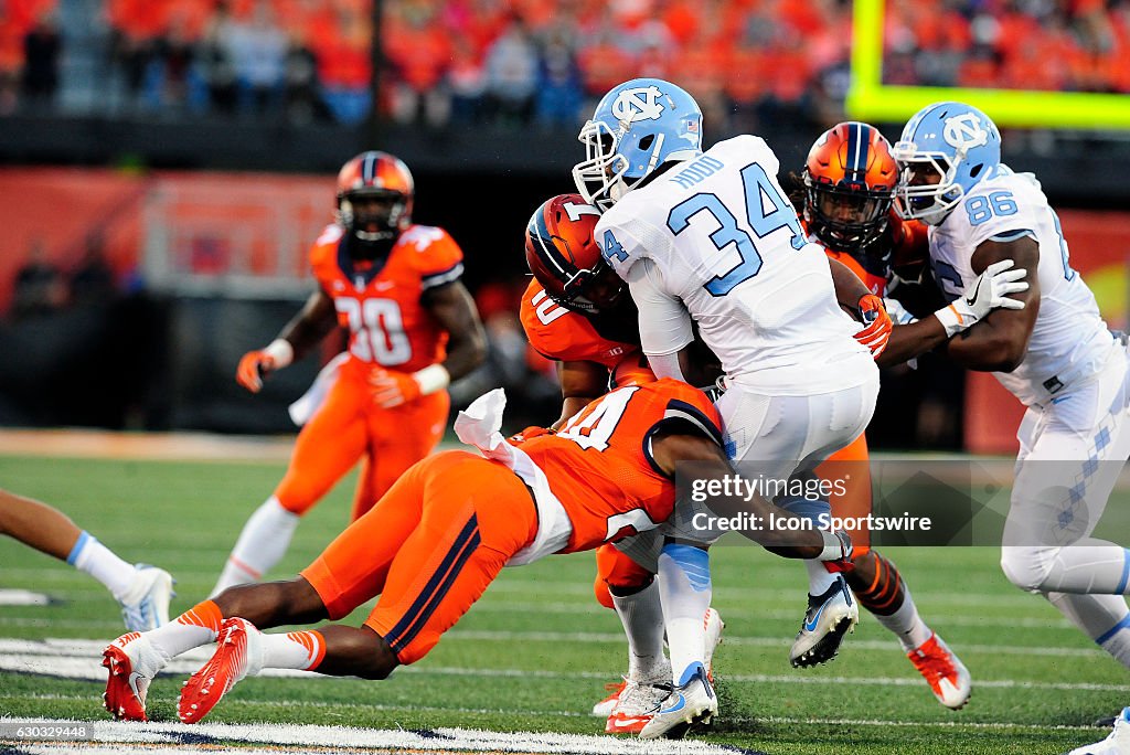 NCAA FOOTBALL: SEP 10 North Carolina at Illinois