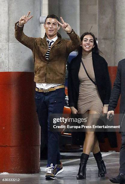 Cristiano Ronaldo and his girlfriend Georgina Rodriguez attending Alejandro Sanz's concert on December 5, 2016 in Madrid, Spain.