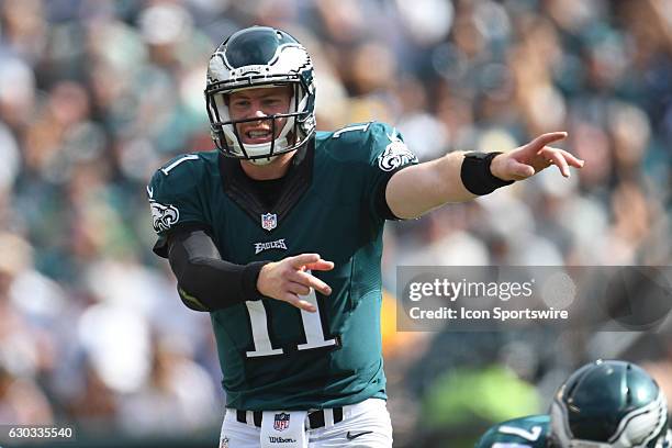 Philadelphia Eagles Quarterback Carson Wentz [21352] during a National Football League game between the Cleveland Browns and the Philadelphia Eagles...