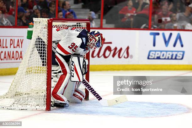 Cory Schneider during a game between Team Canada and Team USA during World Cup of Hockey Pre-Tournament action at Canadian Tire Centre in Ottawa, On.