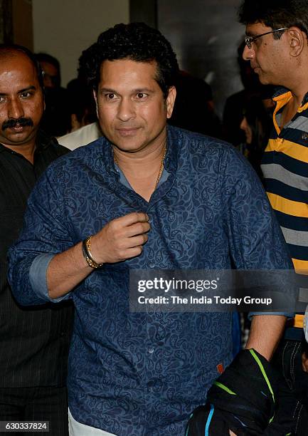 Sachin Tendulkar during the special screening of film Dangal in Mumbai.