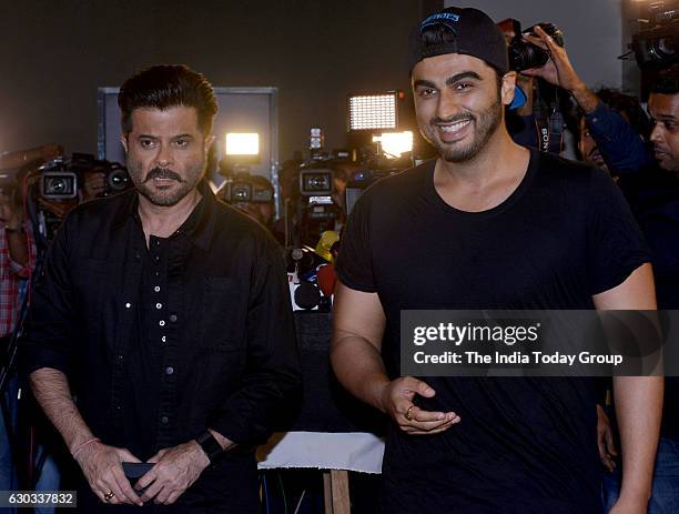 Anil Kapoor and Arjun Kapoor during the special screening of film Dangal in Mumbai.