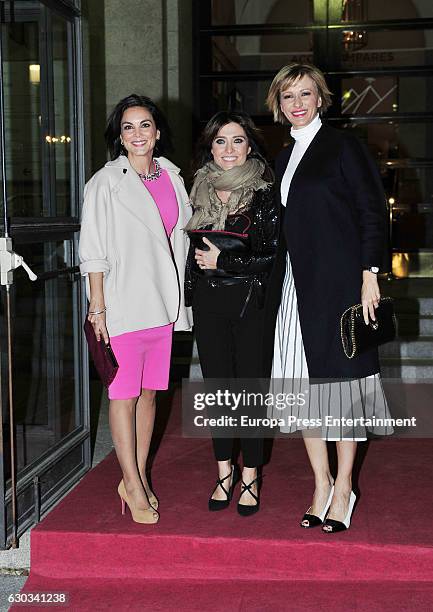 Monica Carrillo, Helena Resano and Susanna Griso attend the ATRESMEDIA Christmast Dinner on December 20, 2016 in Madrid, Spain.