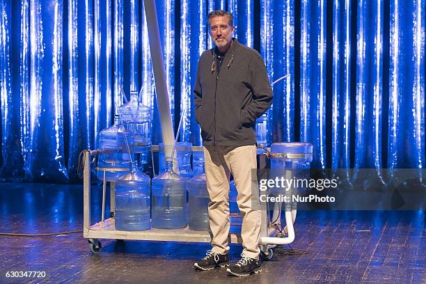 Emilio Aragon attends the presentation of the AIRE show at the camal theater in Madrid on December 21, 2016 in Madrid, Spain.