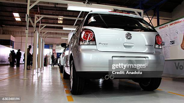 General view of the facility during the inauguration ceremony of a new auto assembly line of the Volkswagen's model Polo Vivo, at the industrial town...