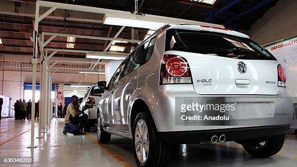 General view of the facility during the inauguration ceremony of a new auto assembly line of the Volkswagen's model Polo Vivo, at the industrial town...
