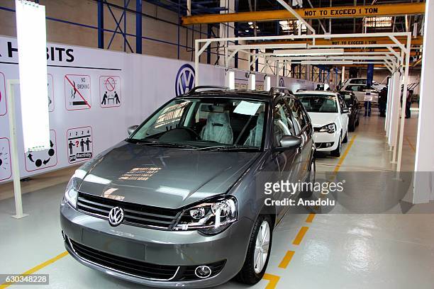 General view of the facility during the inauguration ceremony of a new auto assembly line of the Volkswagen's model Polo Vivo, at the industrial town...