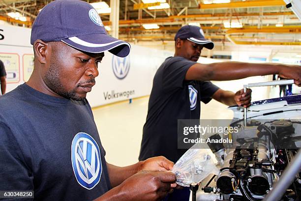 General view of the facility during the inauguration ceremony of a new auto assembly line of the Volkswagen's model Polo Vivo, at the industrial town...