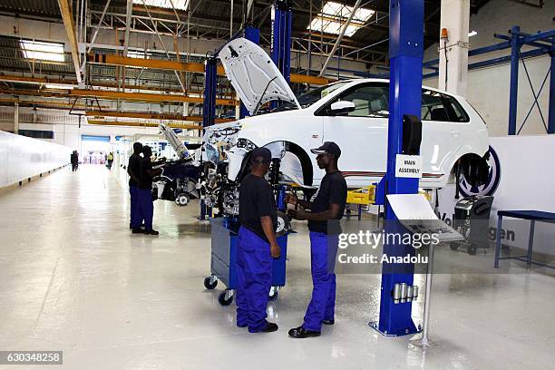 General view of the facility during the inauguration ceremony of a new auto assembly line of the Volkswagen's model Polo Vivo, at the industrial town...