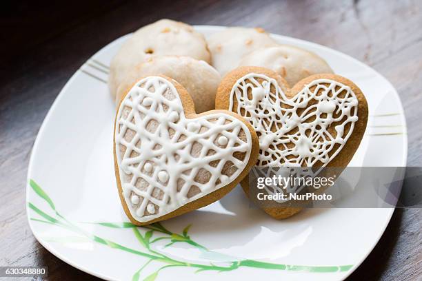 Home-made cookies are seen with icing. In Poland where over 90 per cent of the population is Catholic Christmas the biggest festive season of the...