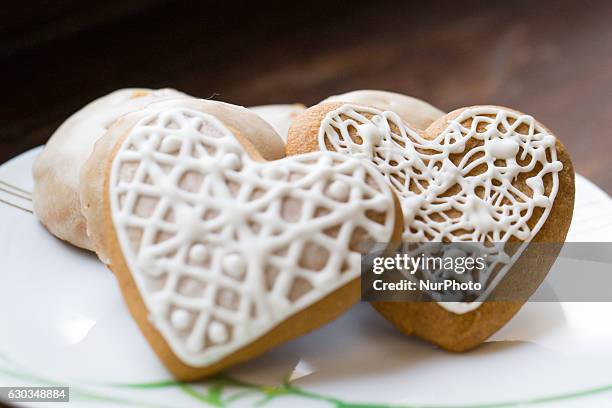 Home-made cookies are seen with icing. In Poland where over 90 per cent of the population is Catholic Christmas the biggest festive season of the...