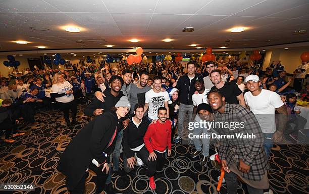 Chelsea players including David Luiz, Nathaniel Chalobah, Ruben Loftus-Cheek, Eduardo, Marcos Alonso, Cesar Azpilicueta, Pedro, Asmir Begovic, Victor...