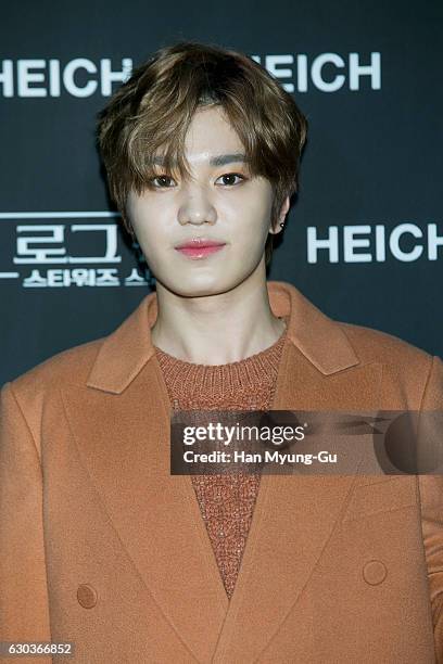 Sung Jong of South Korean boy band Infinite attends the photo call for HEICH ES HEICH 2017 S/S Collection x "Rogue One: A Star Wars Story" on...