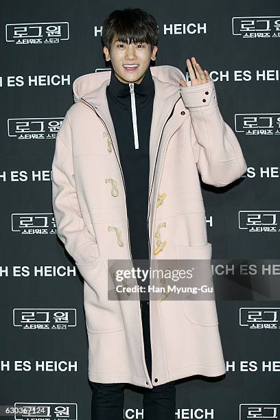 Park Hyung-Sik of South Korean boy band ZE:A Five attends the photo call for HEICH ES HEICH 2017 S/S Collection x "Rogue One: A Star Wars Story" on...