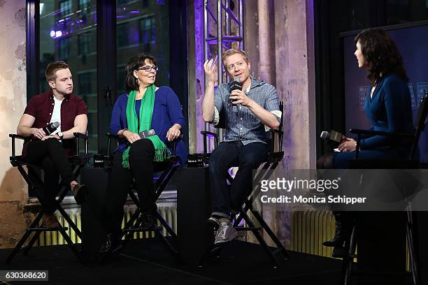 Tyler Mount, Christine Pedi and Anthony Rapp speak with Ruthie Fierberg at Build Presents Anthony Rapp, Tyler Mount & Christine Pedi & Playbill...