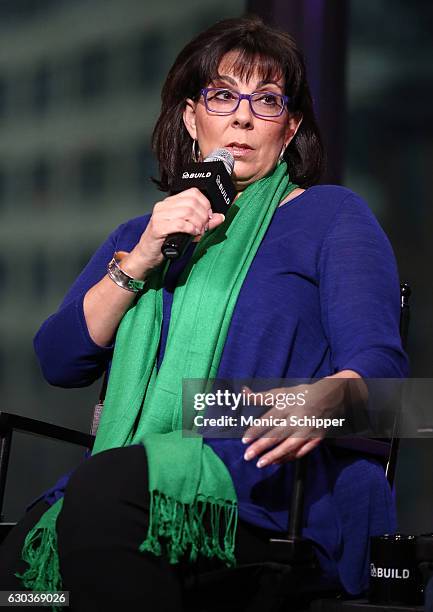 Christine Pedi speaks at Build Presents Anthony Rapp, Tyler Mount & Christine Pedi & Playbill Discussing "Broadway Con" at AOL HQ on December 21,...