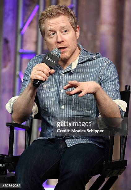 Anthony Rapp speaks at Build Presents Anthony Rapp, Tyler Mount & Christine Pedi & Playbill Discussing "Broadway Con" at AOL HQ on December 21, 2016...