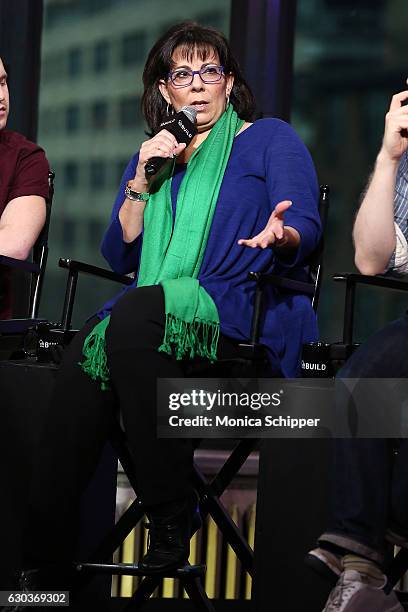 Christine Pedi speaks at Build Presents Anthony Rapp, Tyler Mount & Christine Pedi & Playbill Discussing "Broadway Con" at AOL HQ on December 21,...