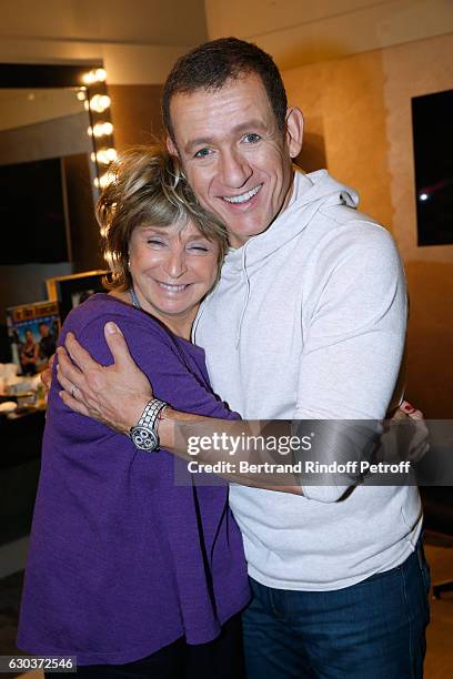 Director Daniele Thompson and Humorist Dany Boon pose Backstage after the triumph of the "Dany De Boon Des Hauts-De-France" Show at L'Olympia on...