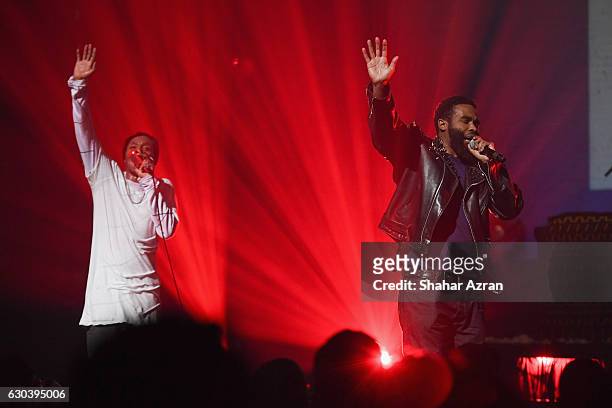 Pharoahe Monch and singer yasiin bey perform in concert at The Apollo Theater on December 21, 2016 in New York City.