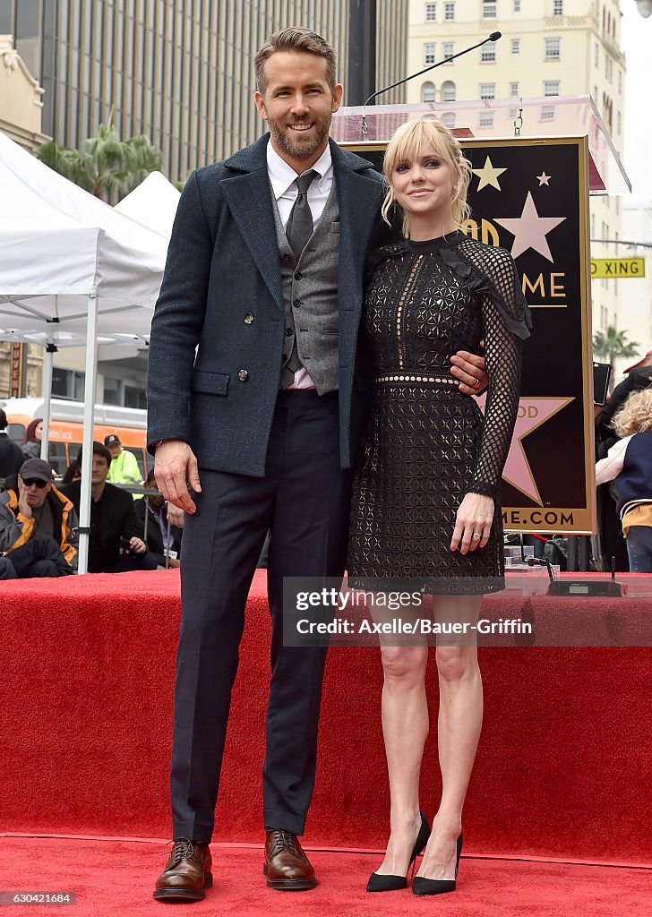 Ryan Reynolds Honored With Star On The Hollywood Walk Of Fame