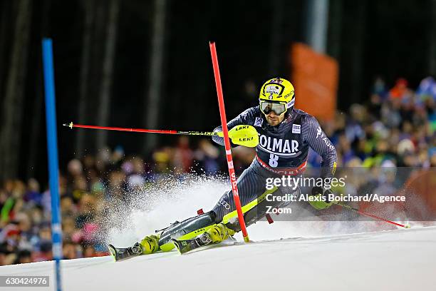 Patrick Thaler of Italy competes during the Audi FIS Alpine Ski World Cup Men's Slalom on December 22, 2016 in Madonna di Campiglio, Italy