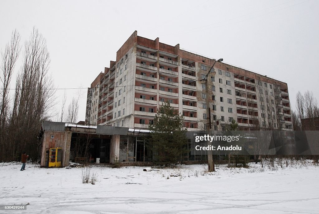 Deserted city Pripyat near Chernobyl nuclear power plant