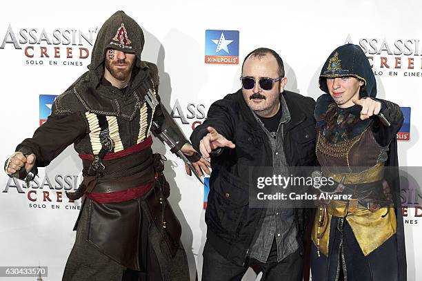 Spanish actor Carlos Areces attends 'Assassin's Creed' premiere at Kinepolis cinema on on December 22, 2016 in Madrid, Spain.