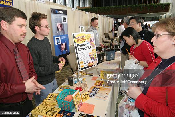 Christian publishing exhibitor at Crystal Cathedral.