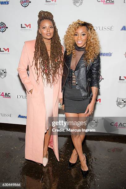 Actress Eva Marcille and singer Dondria Nicole attend the 9th Annual Celebration 4 A Cause Fashion Show at King Plow Arts Center on December 22, 2016...