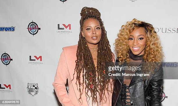 Actress Eva Marcille and singer Dondria Nicole attend the 9th Annual Celebration 4 A Cause Fashion Show at King Plow Arts Center on December 22, 2016...