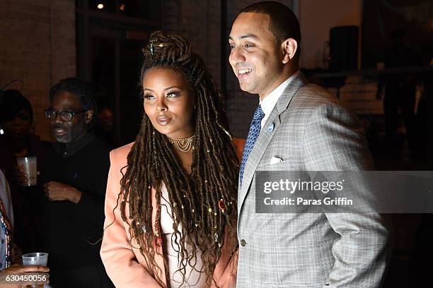 Eva Marcille and Michael Sterling attend 9th Annual Celebration 4 A Cause Fashion Show at King Plow Arts Center on December 22, 2016 in Atlanta,...