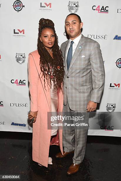 Eva Marcille and Michael Sterling attend 9th Annual Celebration 4 A Cause Fashion Show at King Plow Arts Center on December 22, 2016 in Atlanta,...