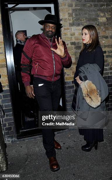 Derek Chisora is seen leaving the Chiltern Firehouse, on December 22, 2016 in London, England.